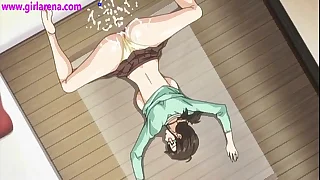 Young hentai gets creampie and wet pussy pee